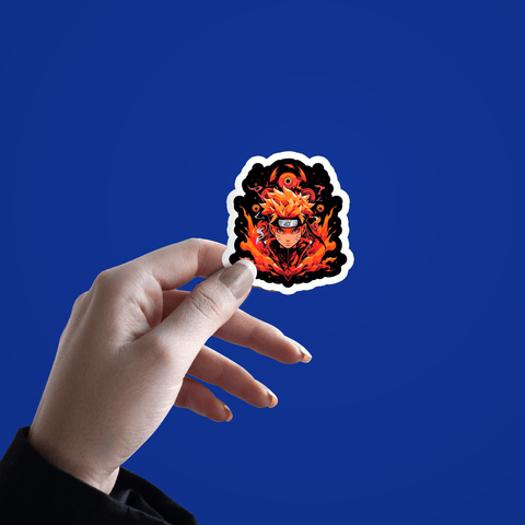 Naruto On Fire Sticker