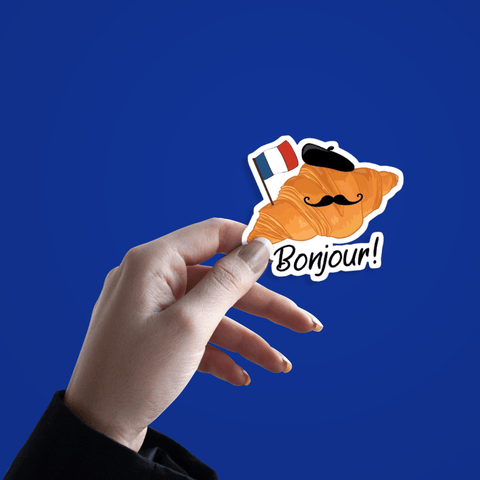 Bonjour Croissant Sticker