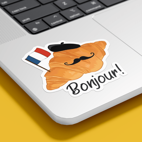 Bonjour Croissant Sticker