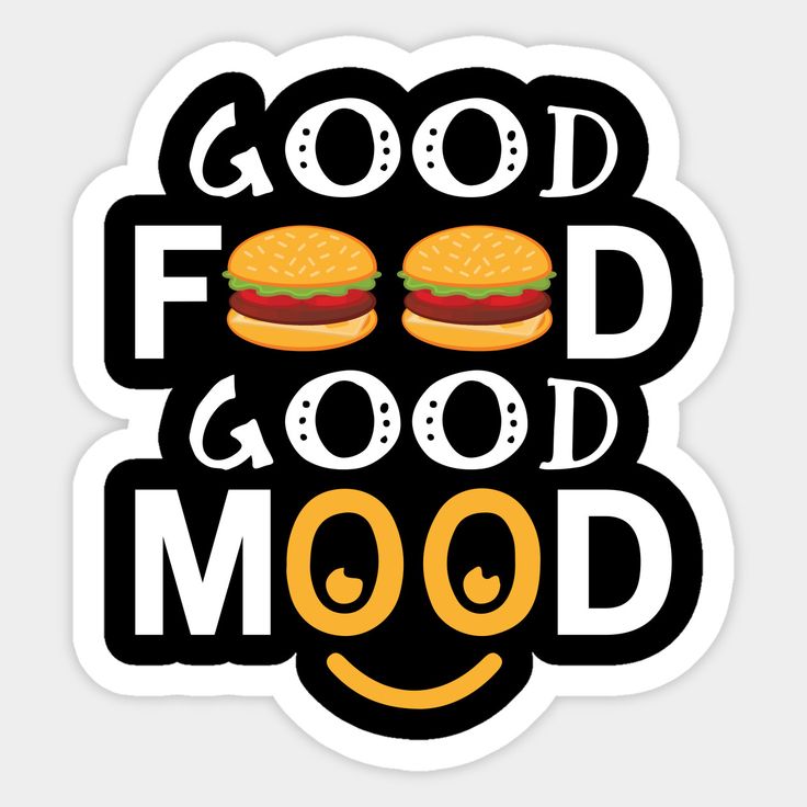 Good Food Good Mood Sticker