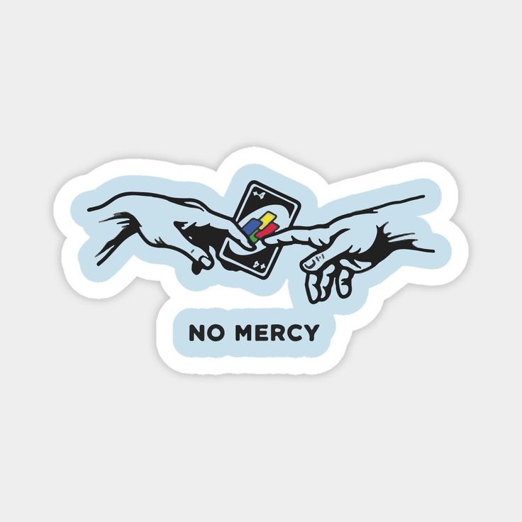 No mercy UNO Sticker