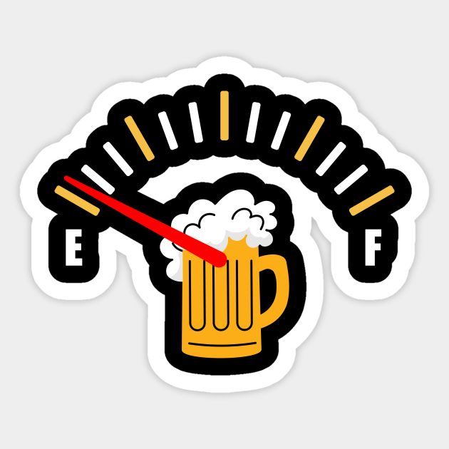 Low On Beer Sticker