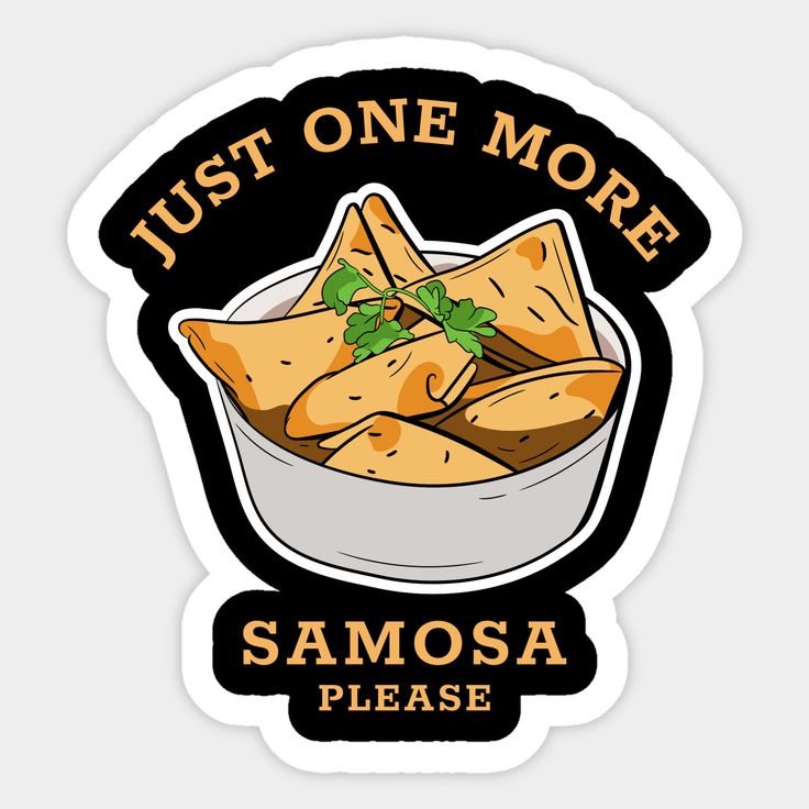 Just One More Samosa Please Sticker