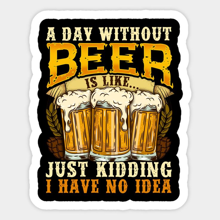 A day without beer sticker