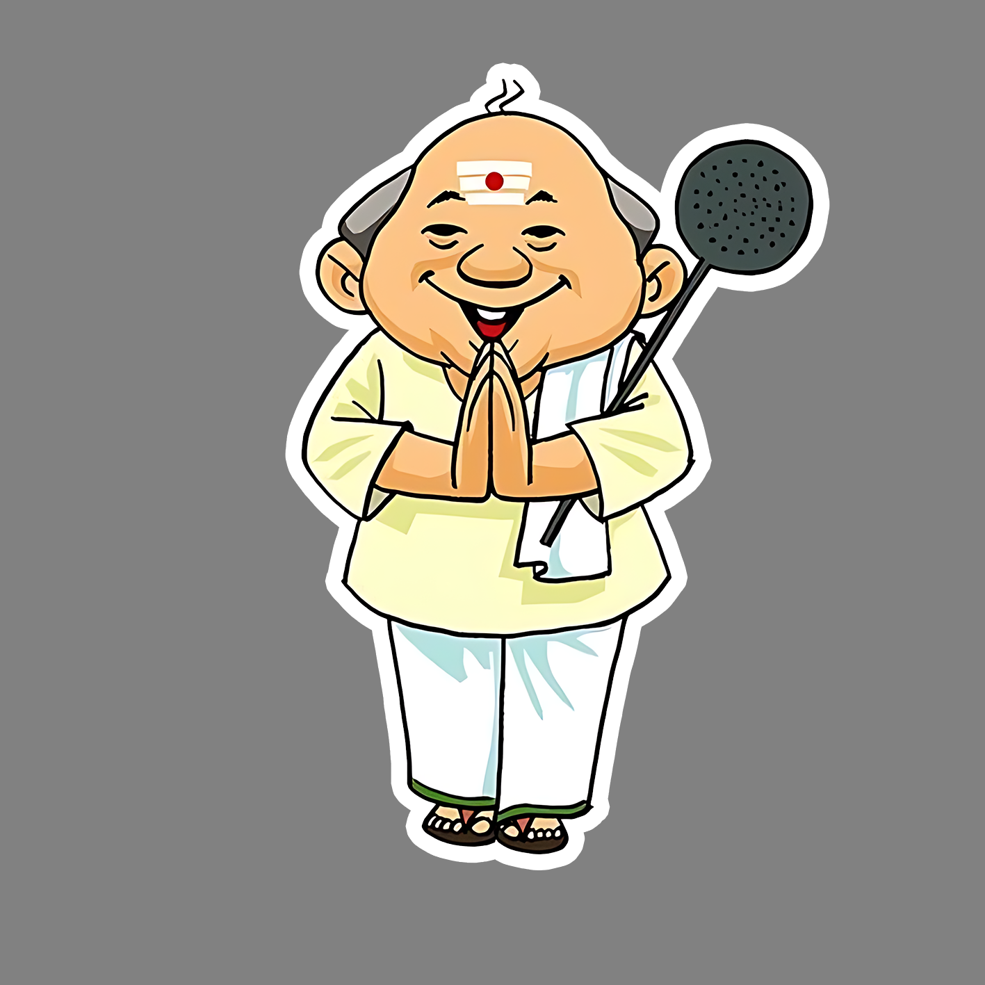 south indian old man sticker