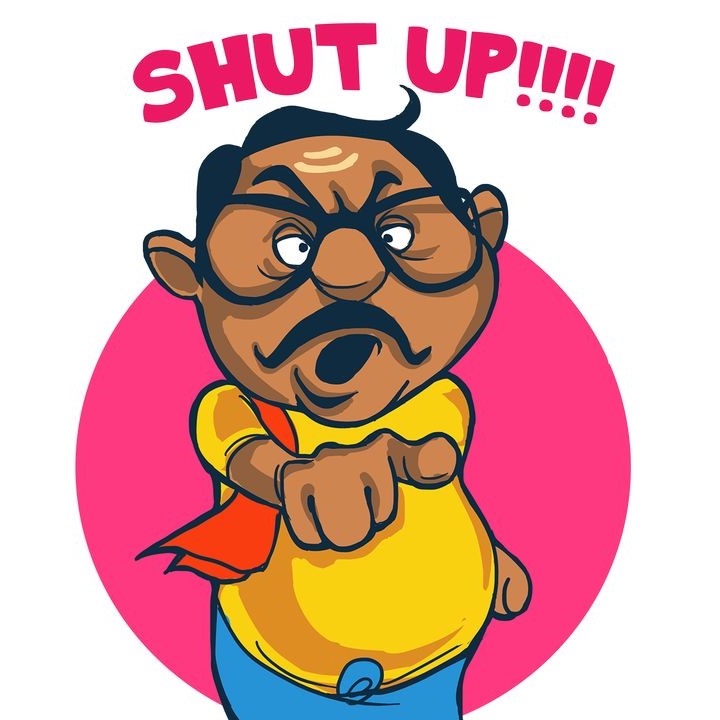 shut up!!! Aiyer anna sticker