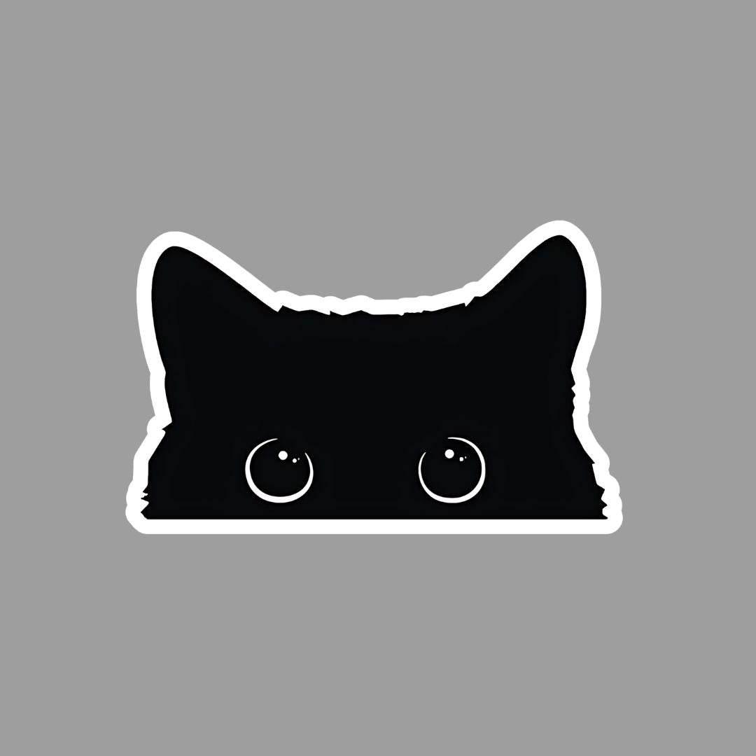 Cute Black Cat eyes Sticker