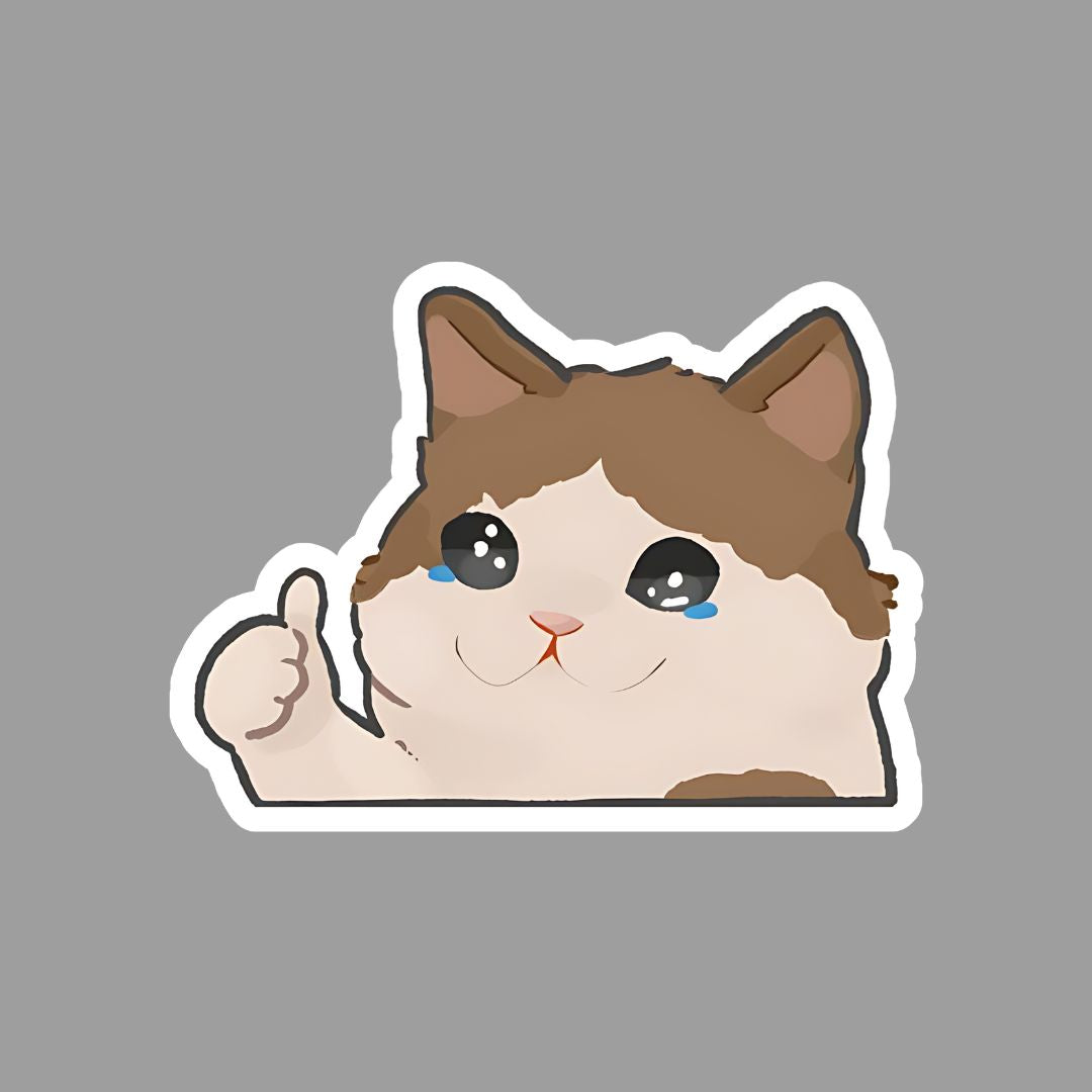 cute Cat crying Sticker