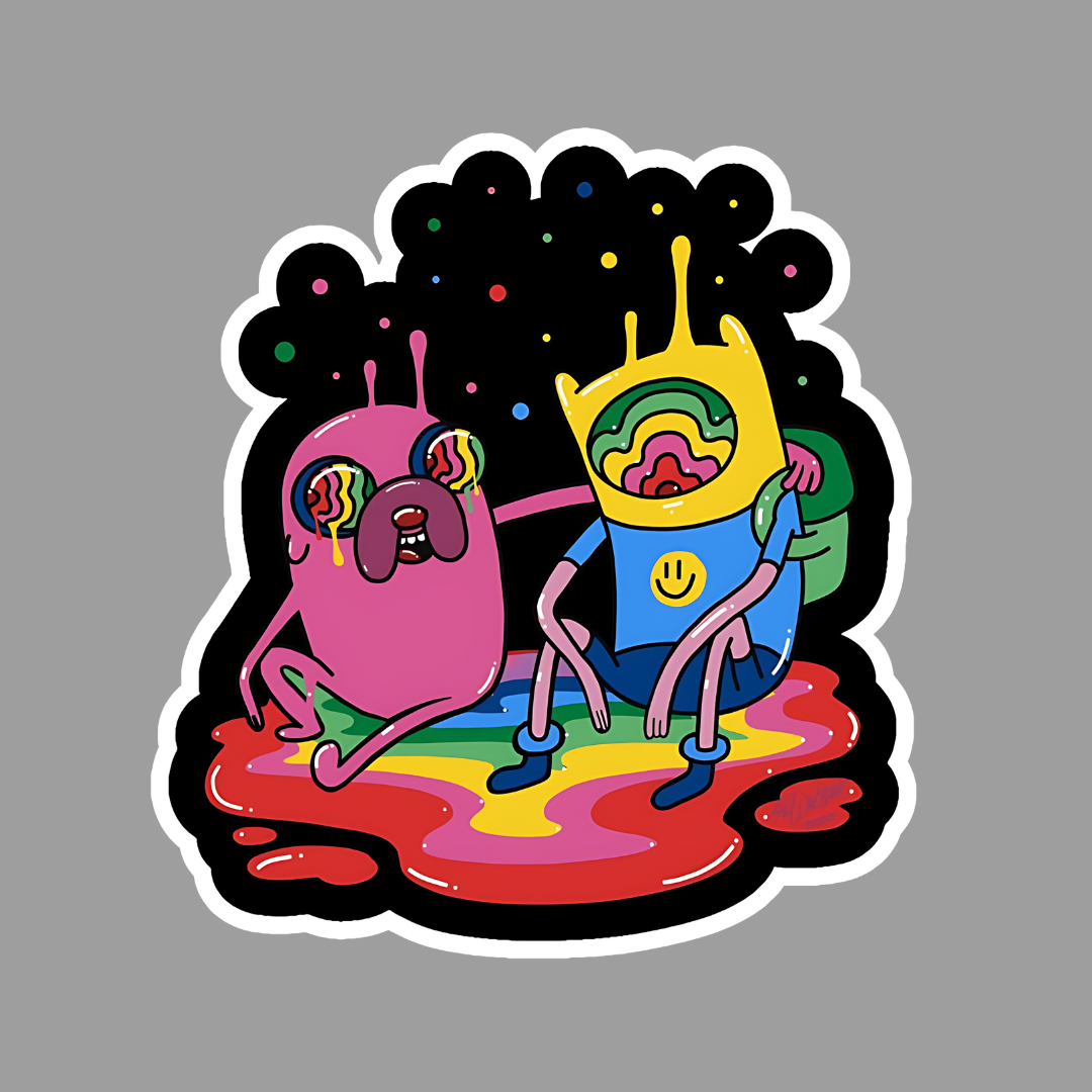 Finn & jake Trippy Sticker