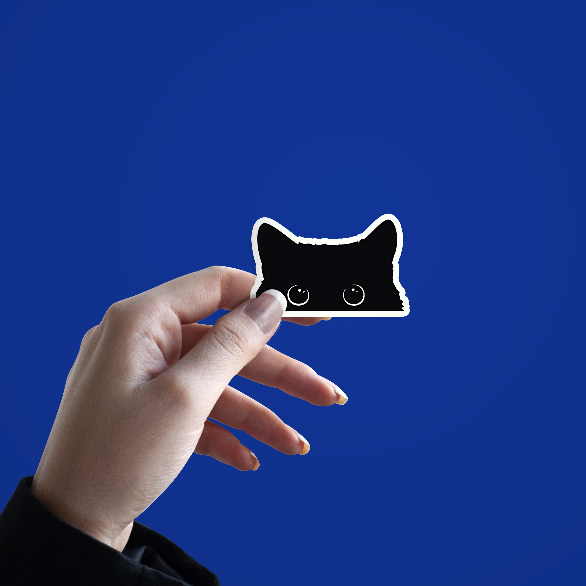 Cute Black Cat eyes Sticker