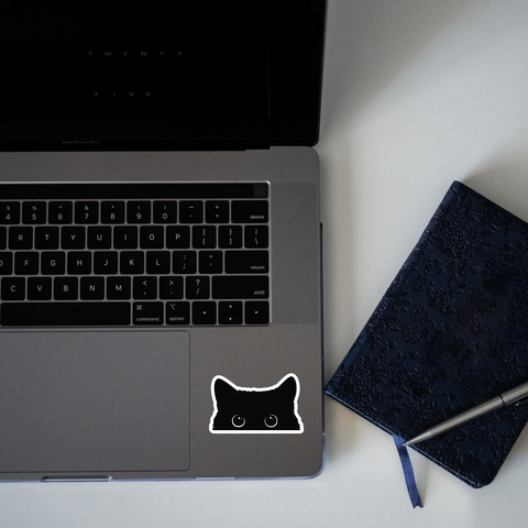 Cute Black Cat eyes Sticker