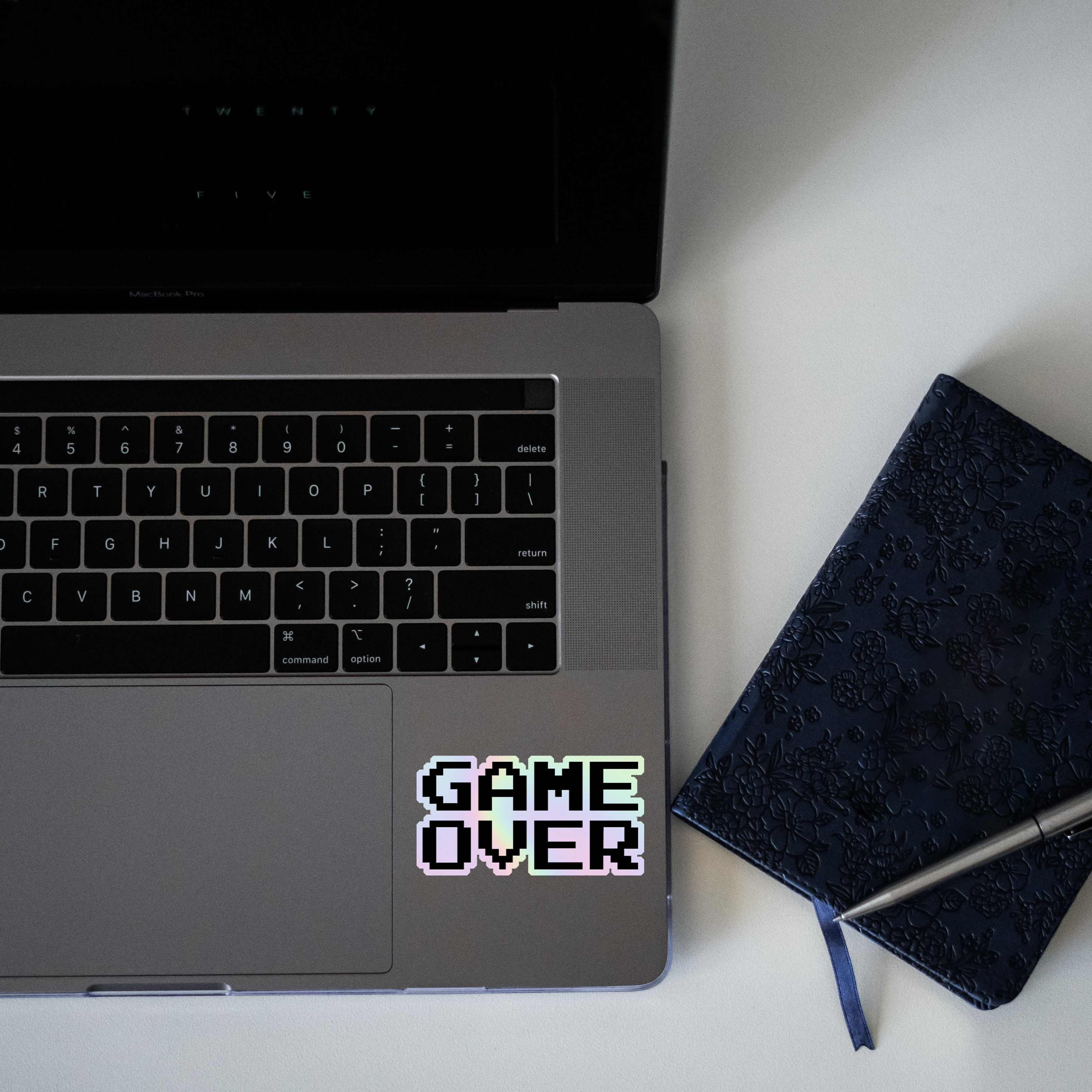 Game Over  Holographic Sticker