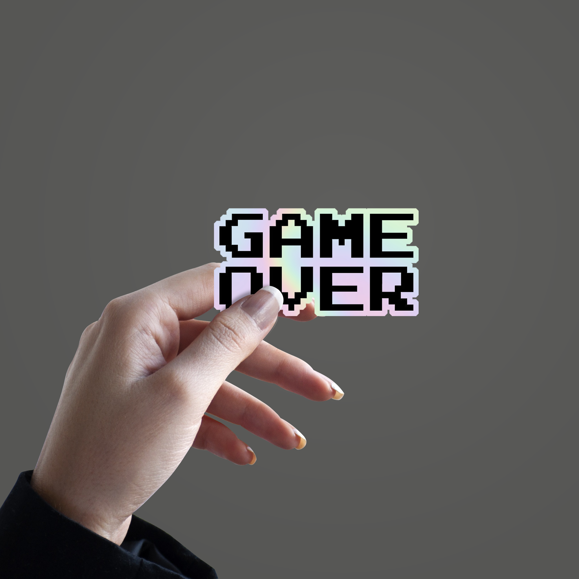 Game Over  Holographic Sticker