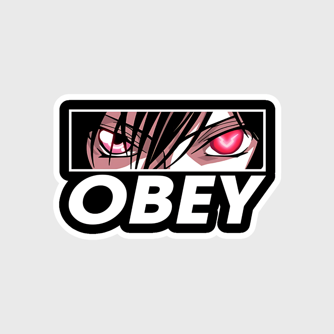 retro art obey sticker