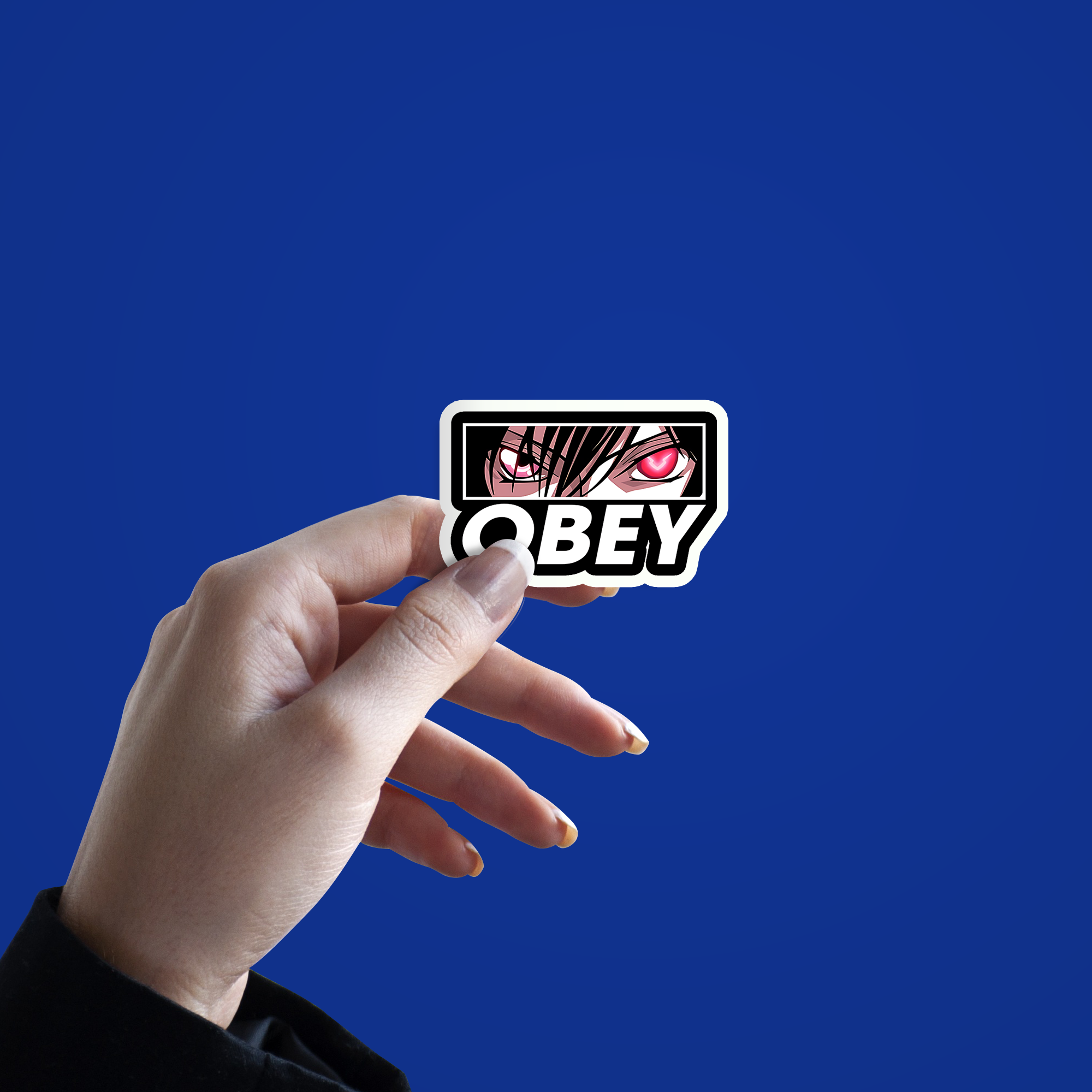 retro art obey sticker