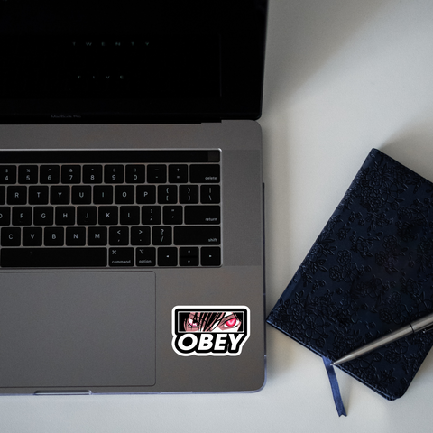 retro art obey sticker