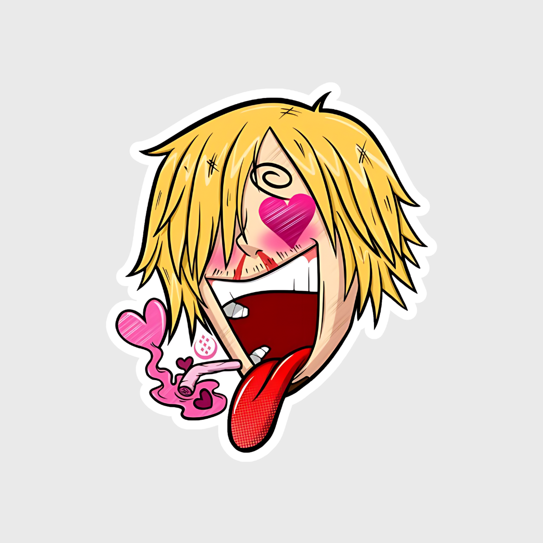 sanji heart eyes sticker