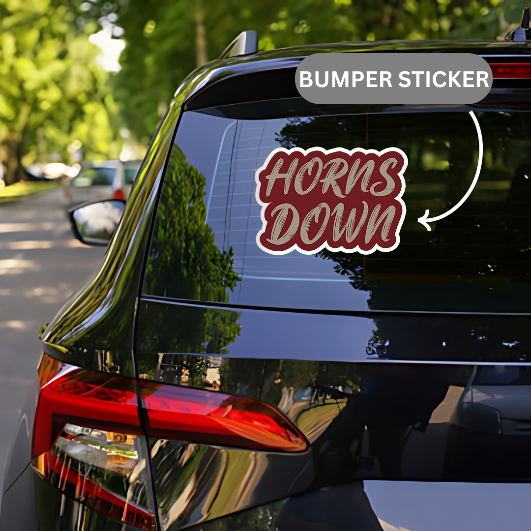 Horns Down Sticker