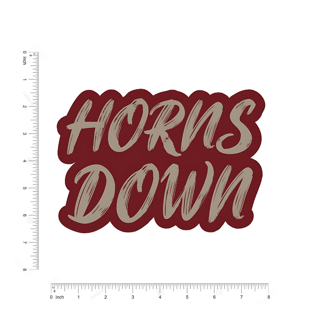 Horns Down Sticker