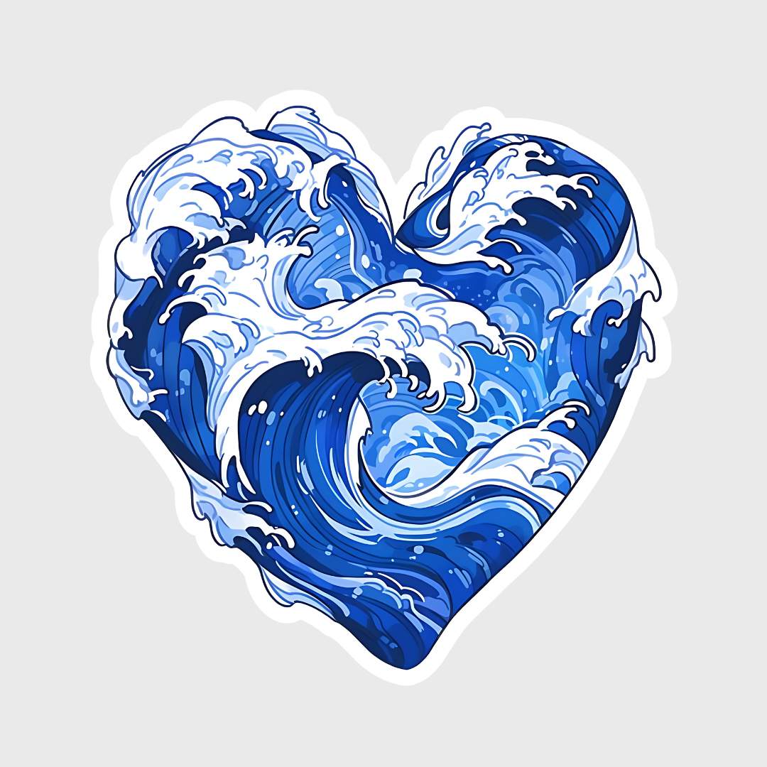 Heart of ocean sticker