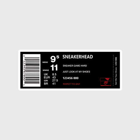 sneakerhead card sticker