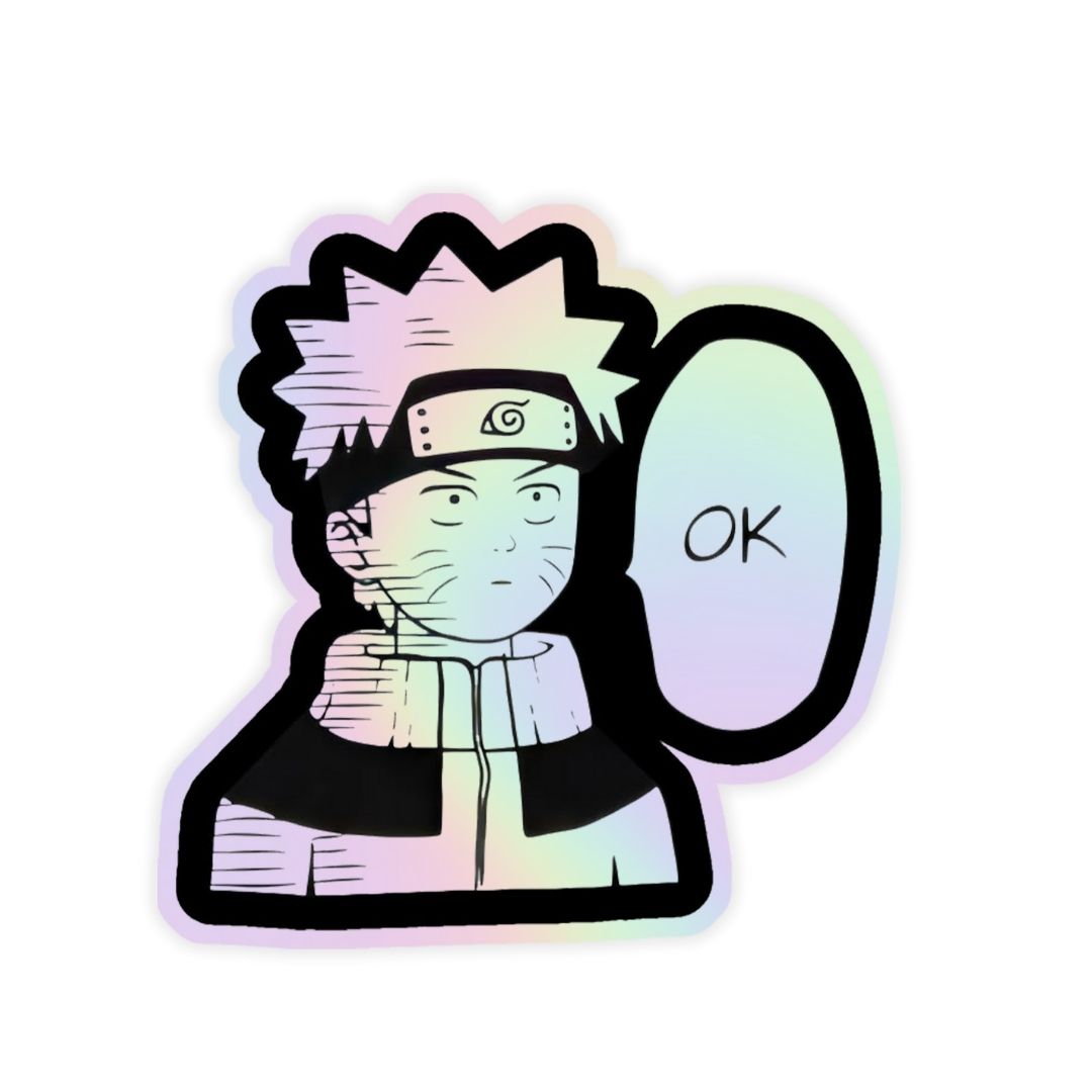 Funny Naruto Holographic Sticker