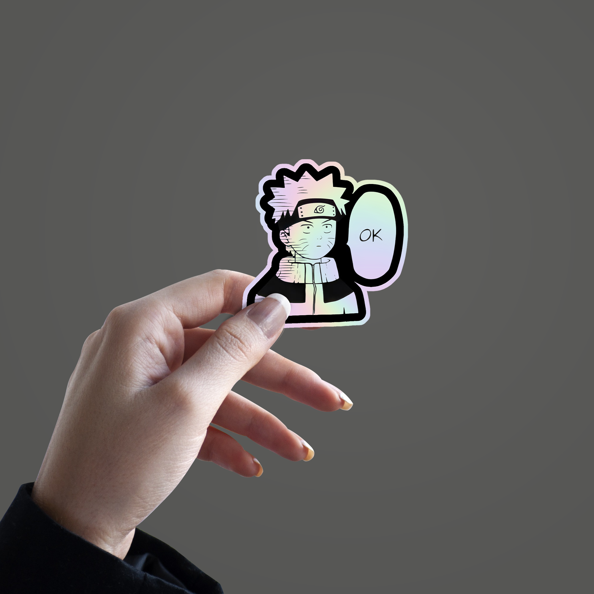 Funny Naruto Holographic Sticker