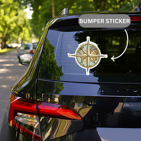 Wanderlust Compass Sticker