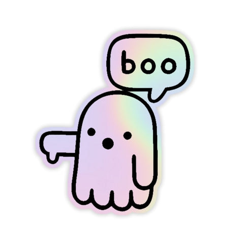 Boo Holographic Sticker