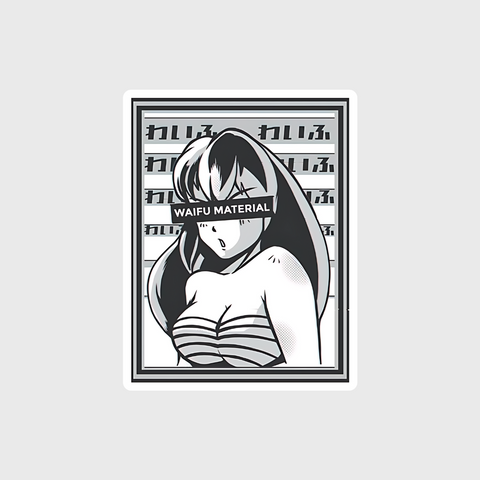 waifu material sticker