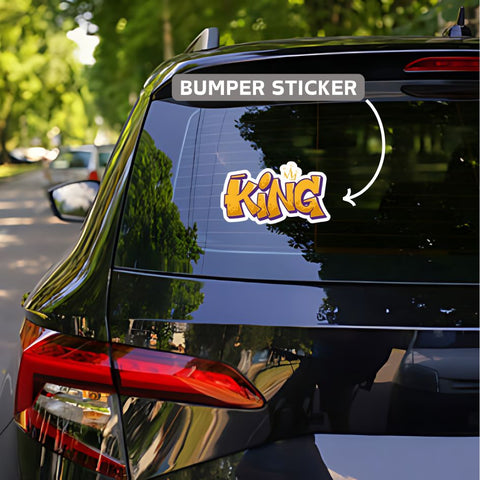 king bumper sticker