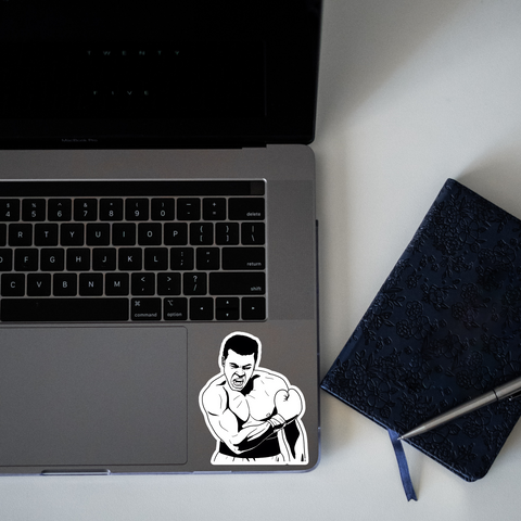 Mohammad Ali Boxer Sticker v3