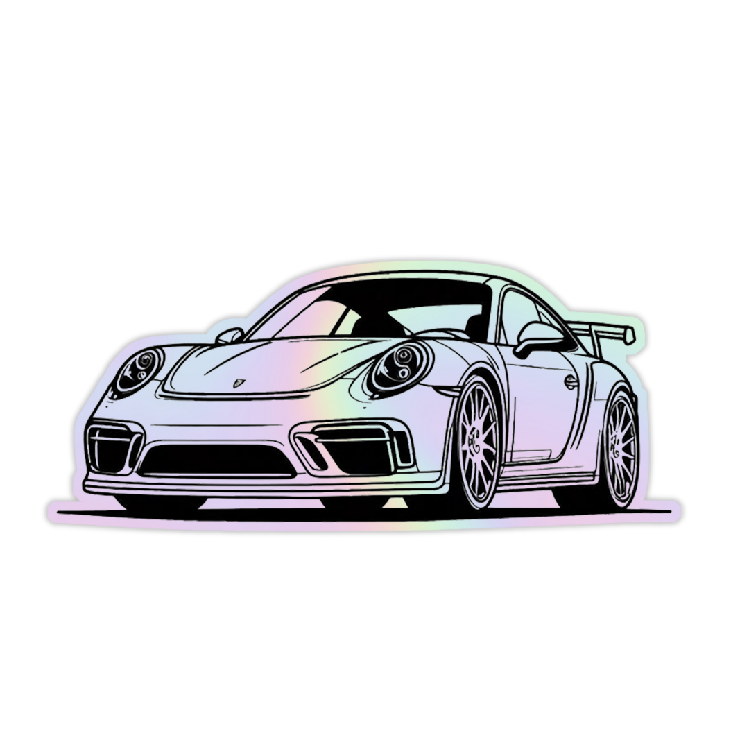 Porche 911 Holographic Sticker