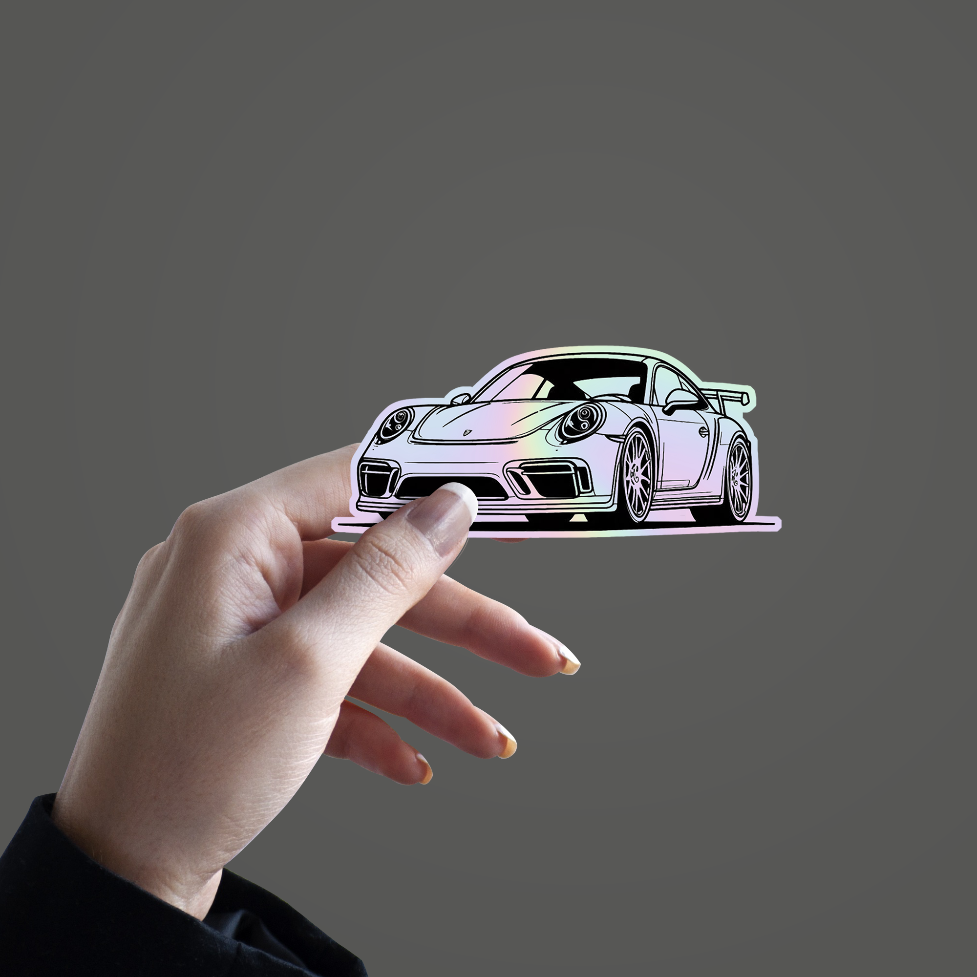 Porche 911 Holographic Sticker