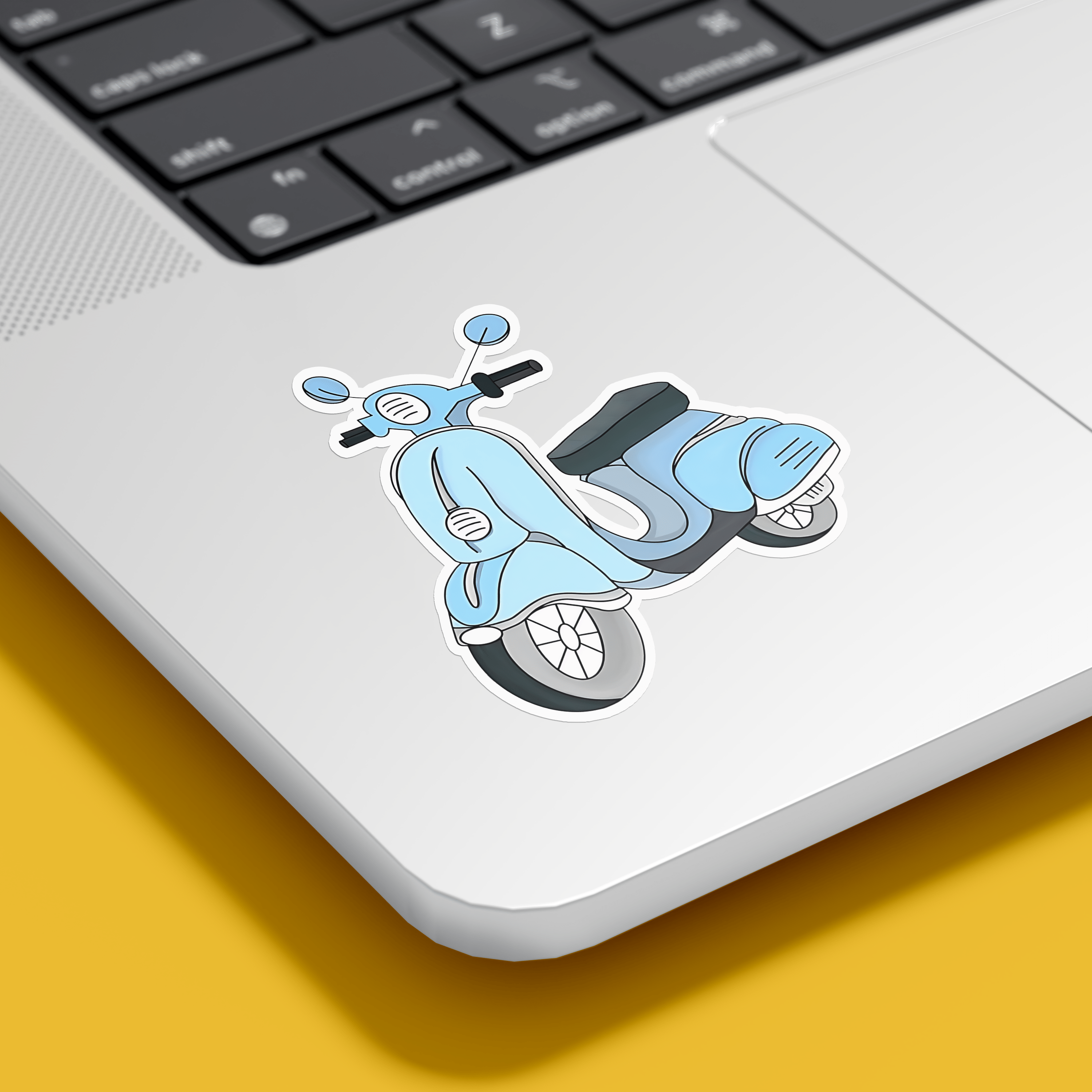 Classic blue Vespa scooter Sticker