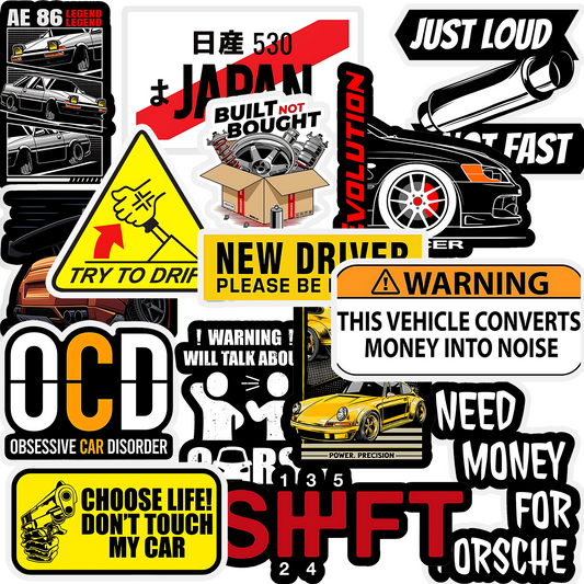 Car Sticker Pack (15 Stickers)