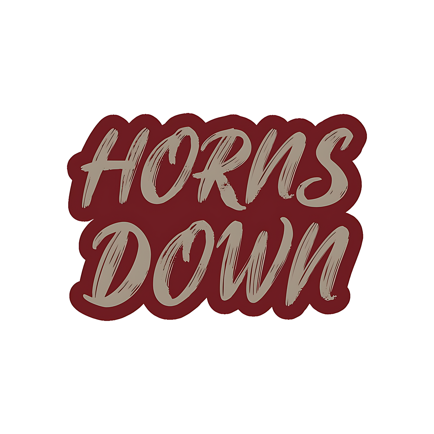 Horns Down Sticker