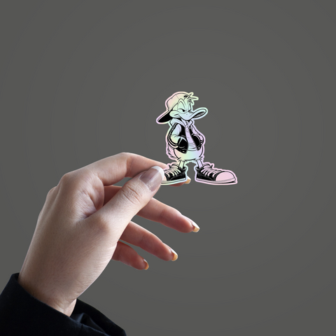 Daffy Duck v4  Holographic Sticker