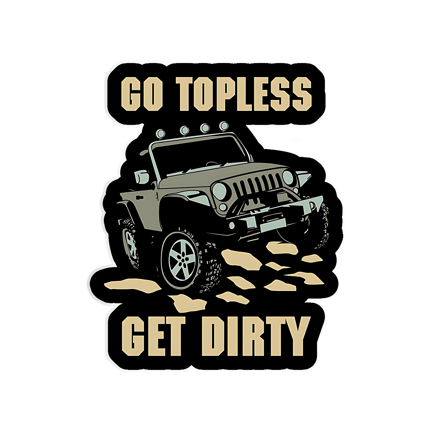 Go Topless Get Dirty Sticker