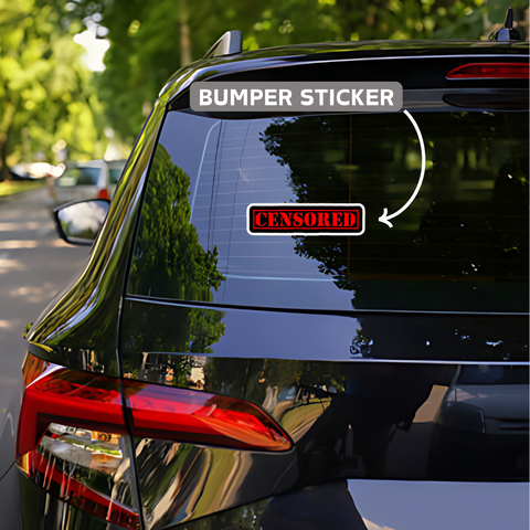 censored bumper sticker