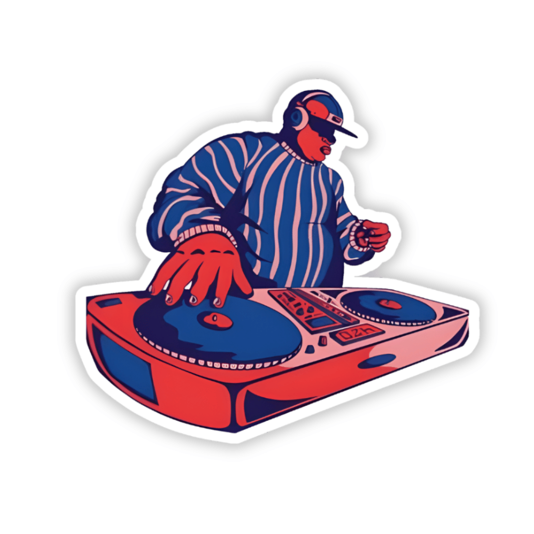 Duotone DJ v2 sticker