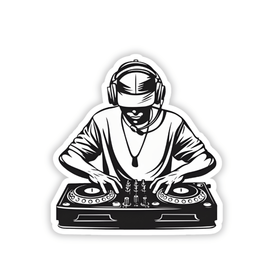 DJ Sketch Art Sticker