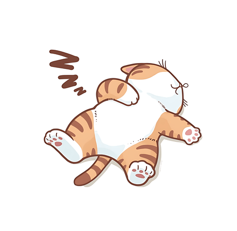 Cat Sleeping Sticker