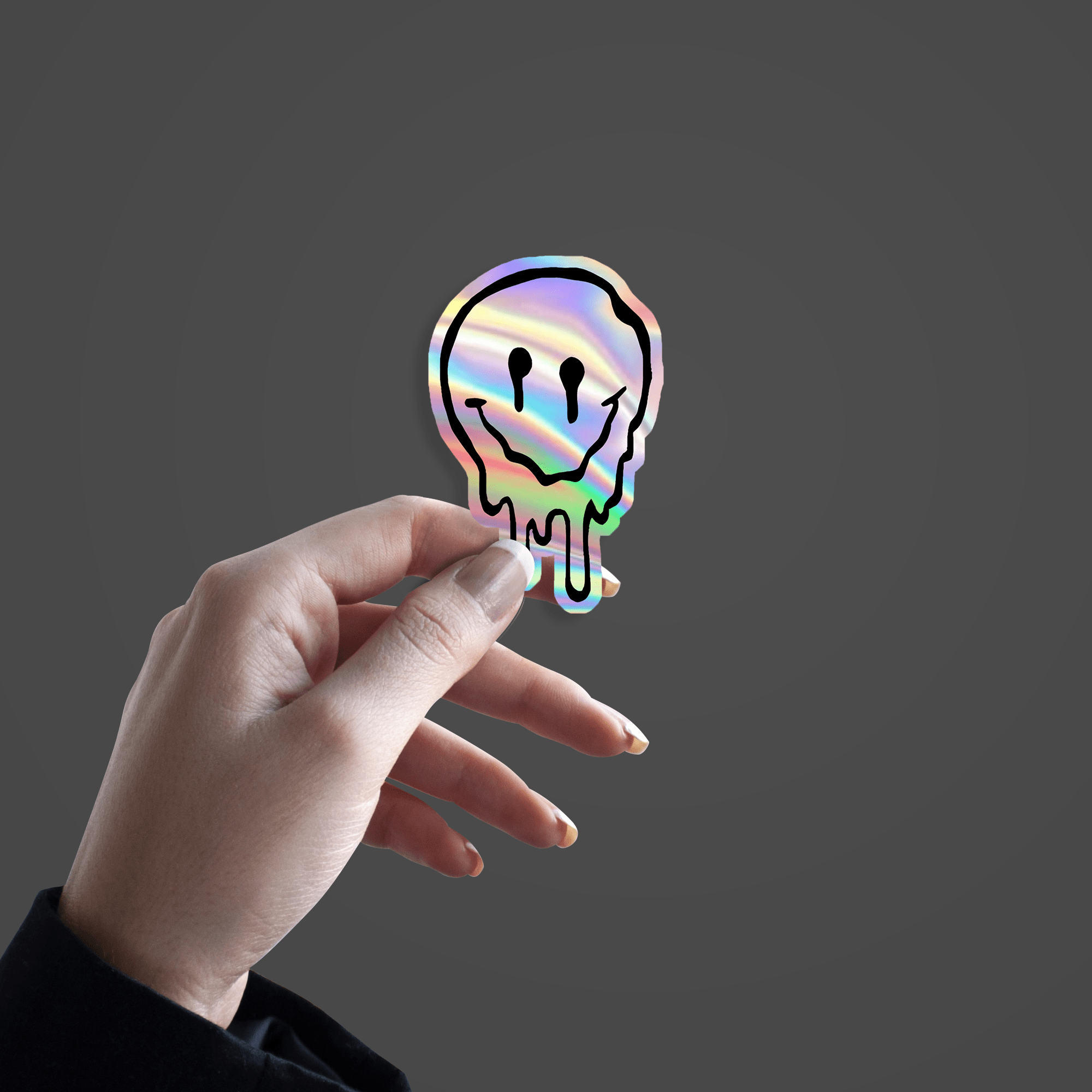 Aesthetic smiley Holographic Sticker