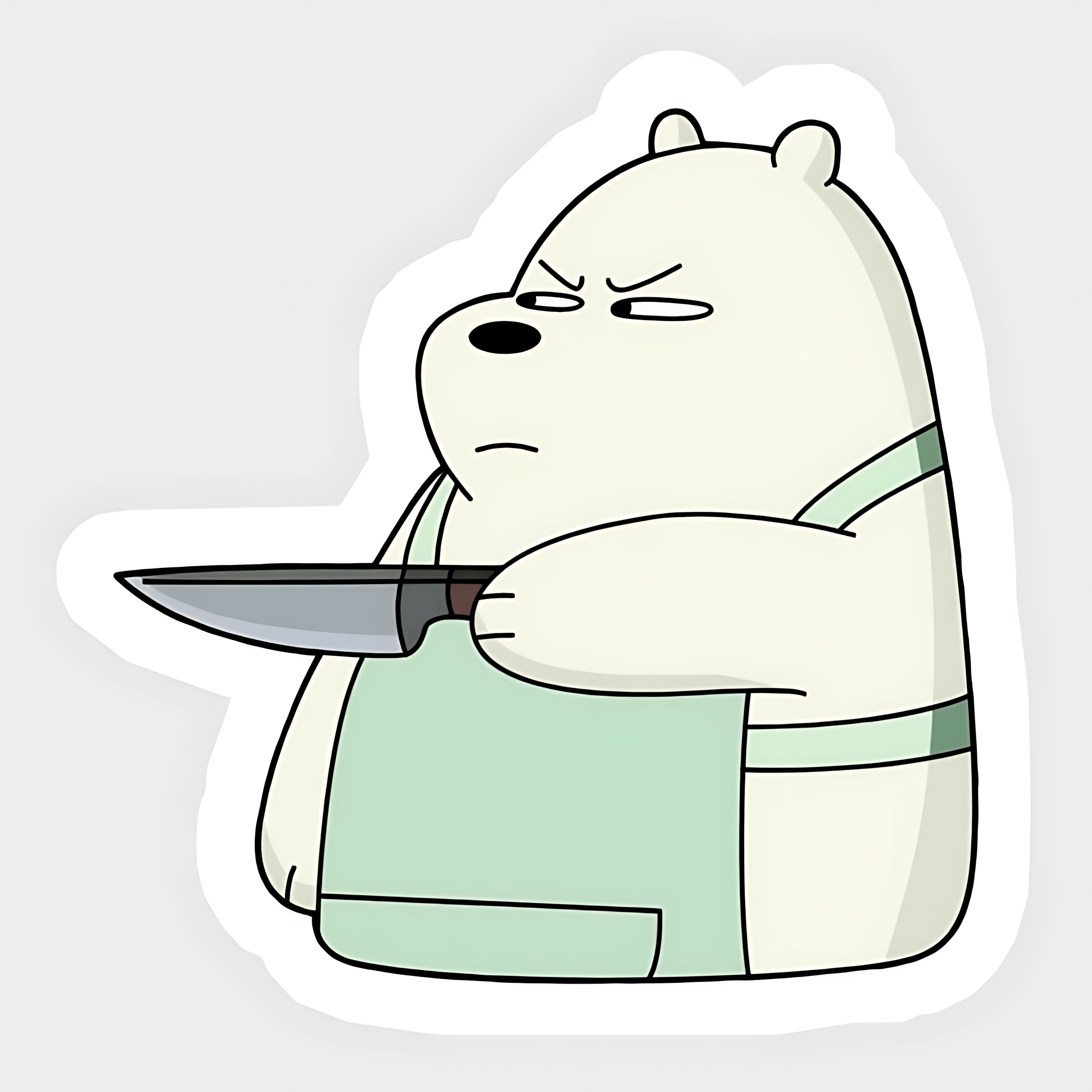 Angry Bear Sticker