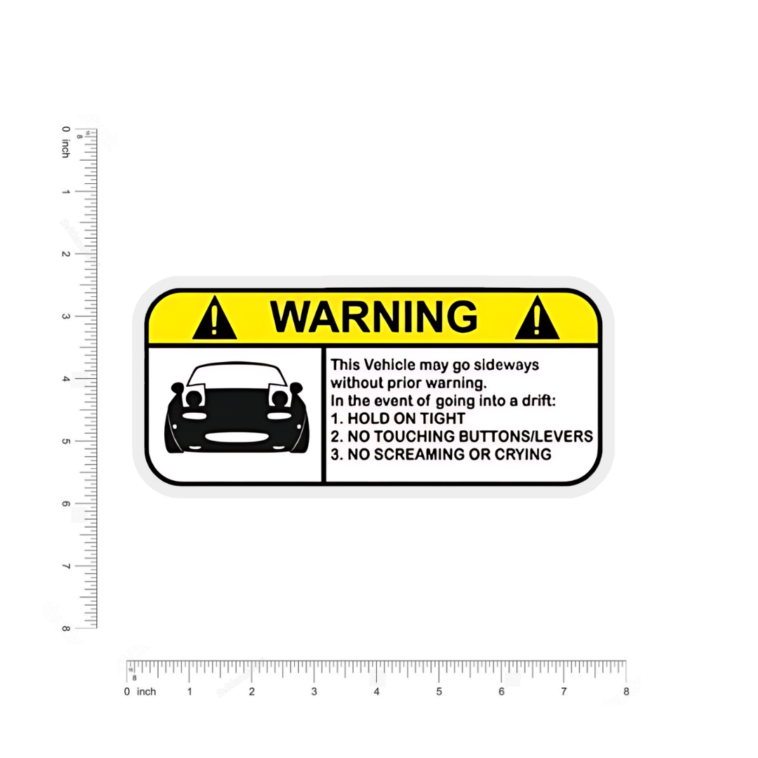 Warning! This vehicle may go sideways bumper Sticker