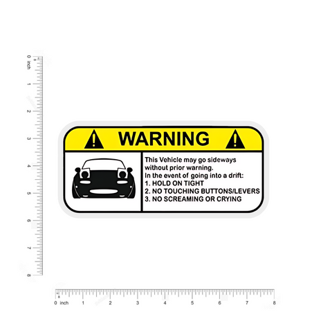 Warning! This vehicle may go sideways bumper Sticker