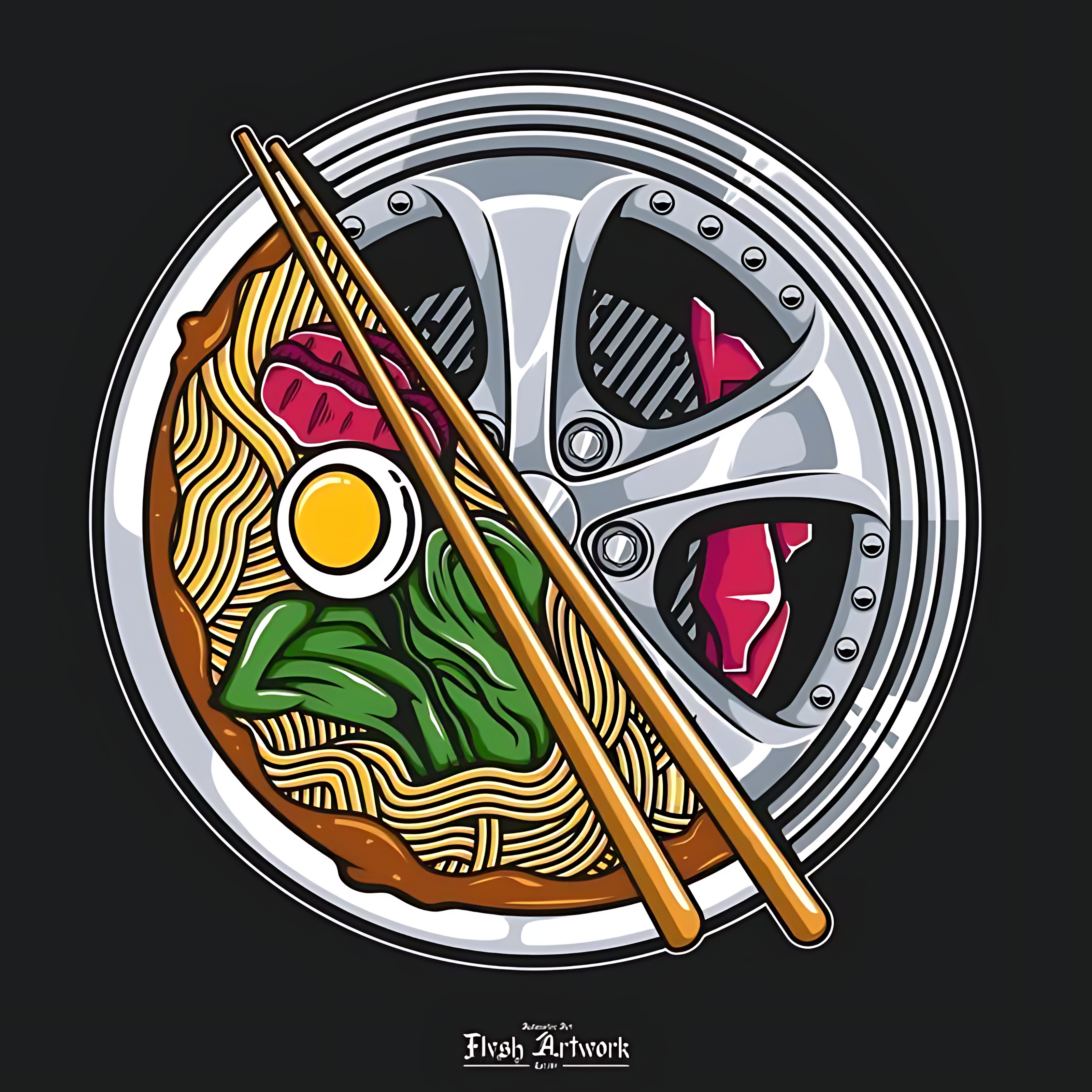 Ramen alloy Sticker