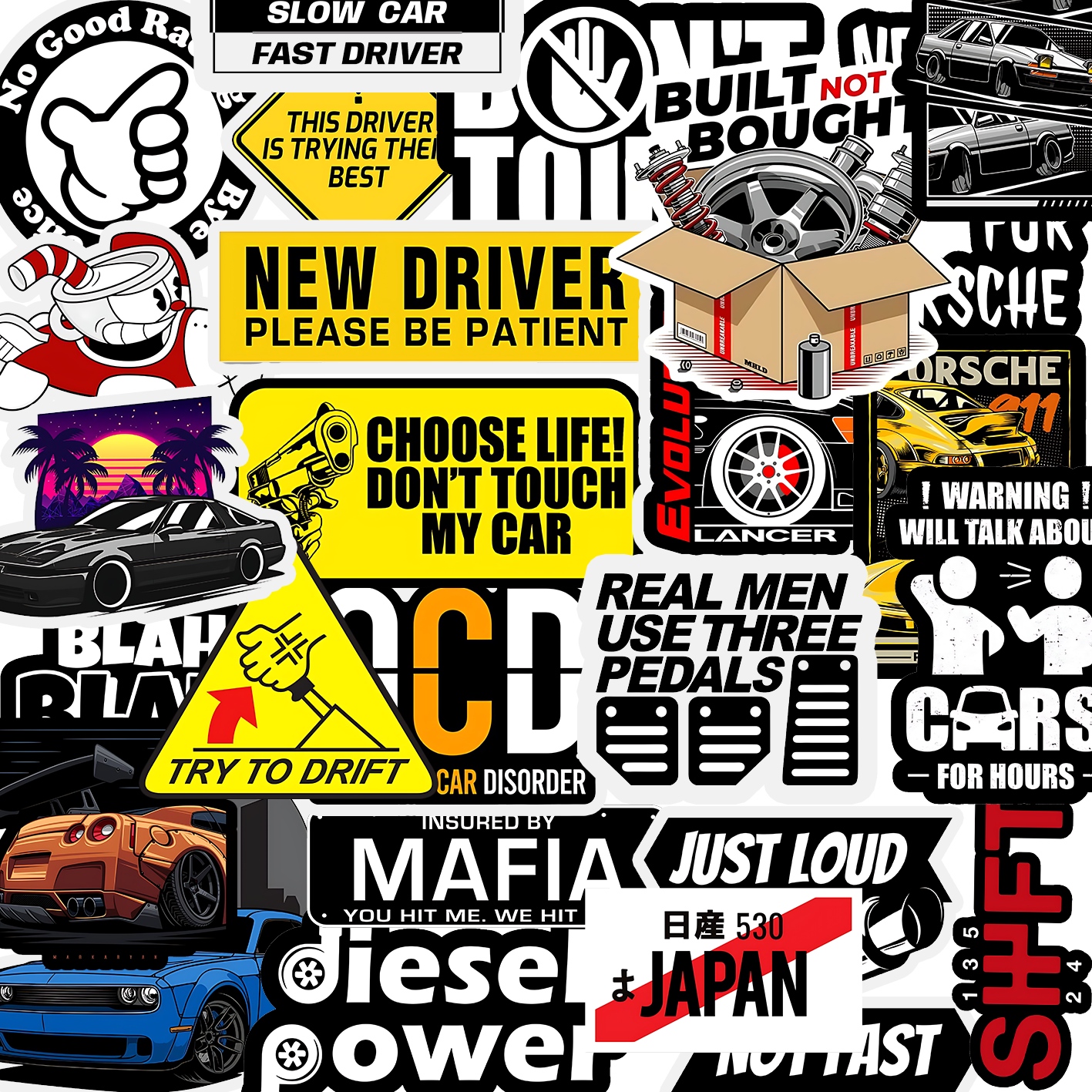 Car Sticker Pack (25 Stickers)