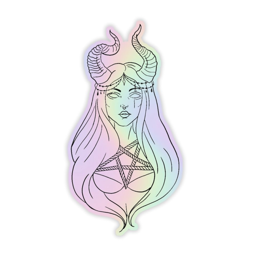 Devil Queen Holographic Sticker